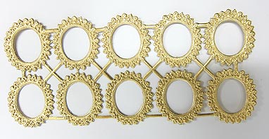 Goldpapier geprägt Rahmen 3cm 10Stk